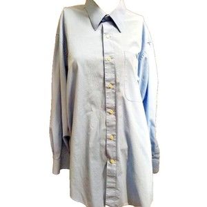 Pierre Cardin Blue Dress Shirt Size 17 34/35 Classic Office